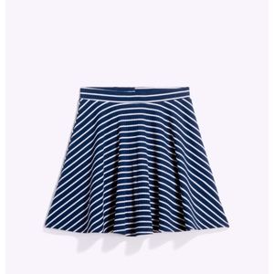 French Grey Karen Ribbed Knit Skirt-Navy Blue